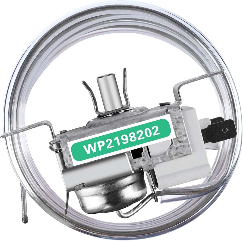 HouseUp WP2198202 thermostat control, Ultra Durable wp2198202 refrigerator thermostat-Exact Fit for Whirlpool & Kenmore Refrigerators - Replaces 2161284 2198201 PS11739232 AP6006166 - Image 1